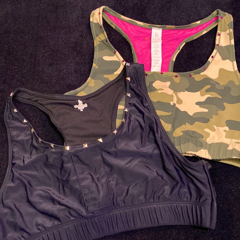 2 Very Cute Compression Sports Bras. Size XL.